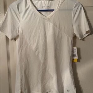 Women's White V-Neck Top